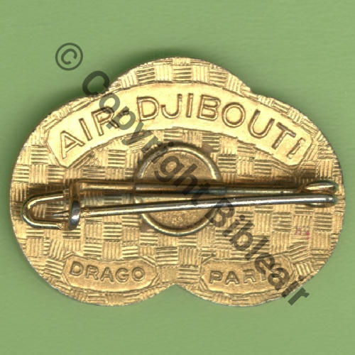 A1048 1954.62 NH CDT.AIR BA.188 GAMOM.88 DJIBOUTI VAG NOIR DrP+Past lisse Guilloche Marque AIR DJIBOUTI sur cartouche arrondi Email relief Src.Y.GENTY 6Eur11.06